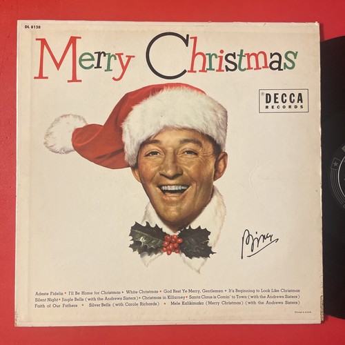 Bing Crosby / Merry Christmas LP Decca Mono Black Label 1st Press VG!!! - Picture 2 of 4