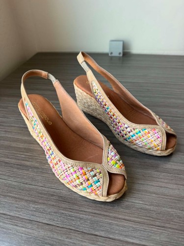 André Assous Audrey gewebte Espadrille Keilabsatz Sandalen Größe EU 38 US 7,5 190 $ - Bild 3 von 16