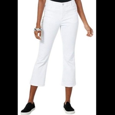 WynneDenim Performance Stretch Kick Flare Crop Jean White NWT - 20W