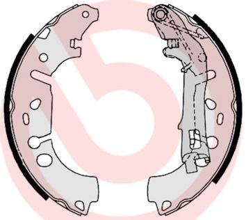 Brembo S 23 531 Bremsbackensatz Hinten FüR CitroËN Passend FüR Fiat Opel-image