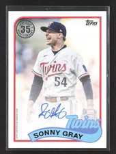 2024 Topps Sonny Gray -SG 1989 Topps Baseball 35th Anniversary Auto TV2832