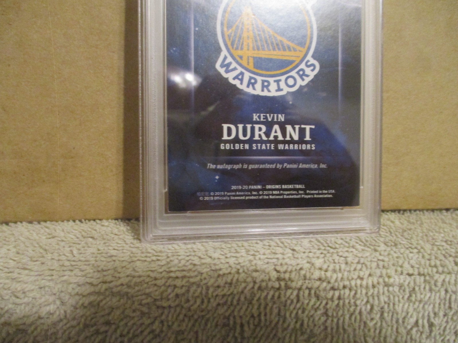 2019-20 PANINI ORIGINS KEVIN DURANT #AG-KDR RED ON CARD AUTO 12/25 PSA 8 10 AUTO view 19