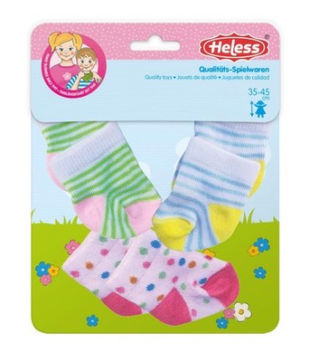 Heless 879 Clothes in Funny Animals, Set of 3 Socks with Colourful Patterns in 3
