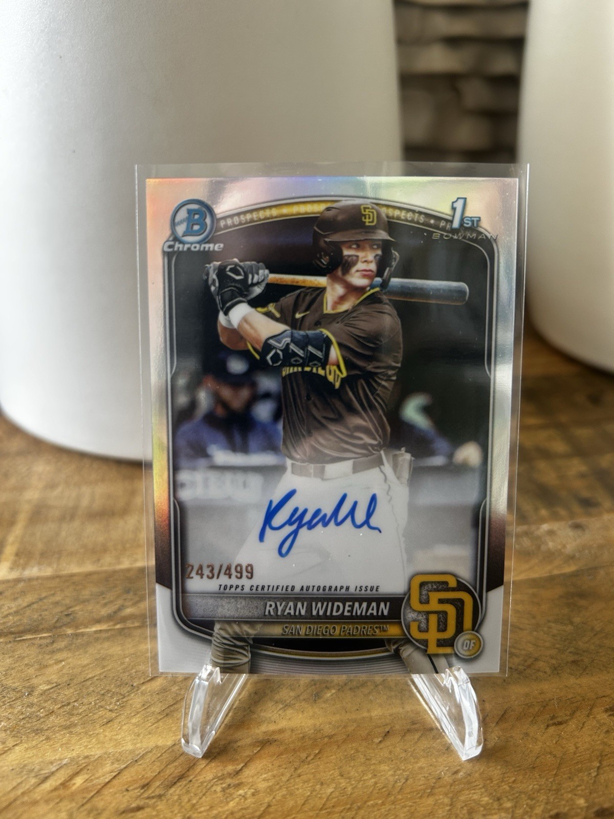 2025 Bowman Draft Chrome Ryan Wideman Refractor 1st Auto /499