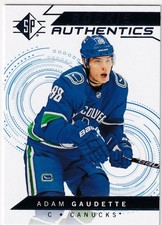 2018-19 SP HOCKEY ADAM GAUDETTE SP ROOKIE AUTHENTICS BLUE PARALLEL