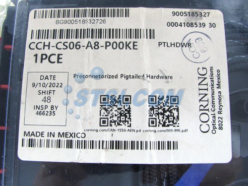 NOB Corning CCH-CS06-A8-P00KE Pigtailed Splice Cassette 12 F LC Duplex OM1 ~STSI - Picture 3 of 9