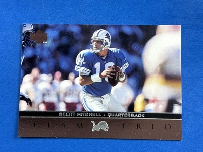 1996 Upper Deck - Team Trio #TT48 Scott Mitchell Detroit Lions