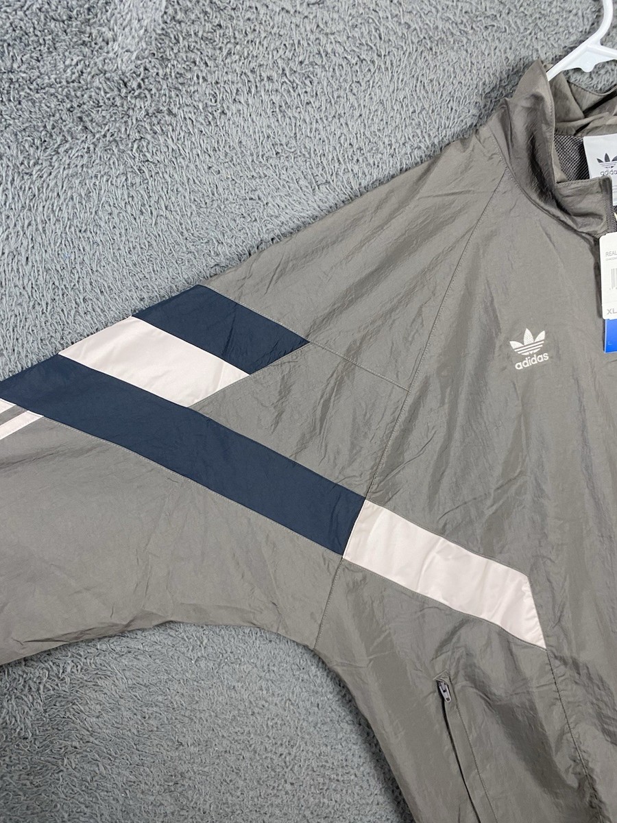 Adidas Real Madrid Jacket Originals Track Top Charcoal Grey JI9479