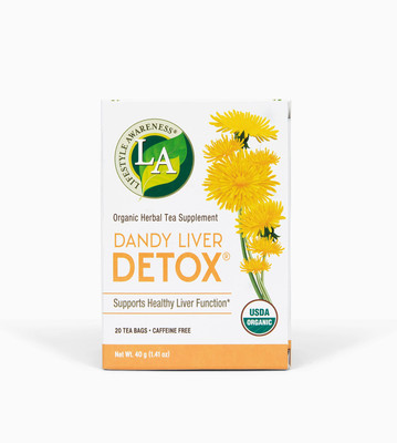 Teas, Caffeine Free Dandy Liver Detox Tea, 20 Count