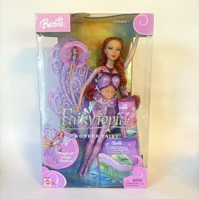 Barbie Fairytopia Wonder Fairy Lenara Doll w/ Leafspring, Book