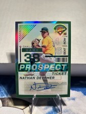 2024 Panini Prospect Ticket Nathan Dettmer Green Holo Auto #109