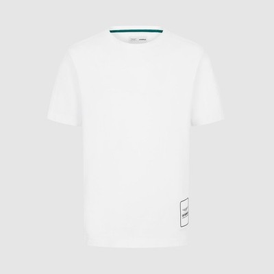 Aston Martin Aramco F1 Fanwear Logo T-shirt - Size XL - White