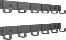 Coat Rack Wall Mount (2 Pack), Heavy Duty Wall Coat Hanger with 6 Coat Hooks ...
