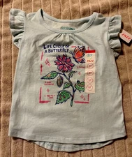 NWT DOT&ZAZZ toddler Girls Short Sleeve "Life cycle of butterfly" t-shirt sz.3T