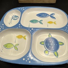 Kids Divided Melamine Plate/Dish 4 Sections