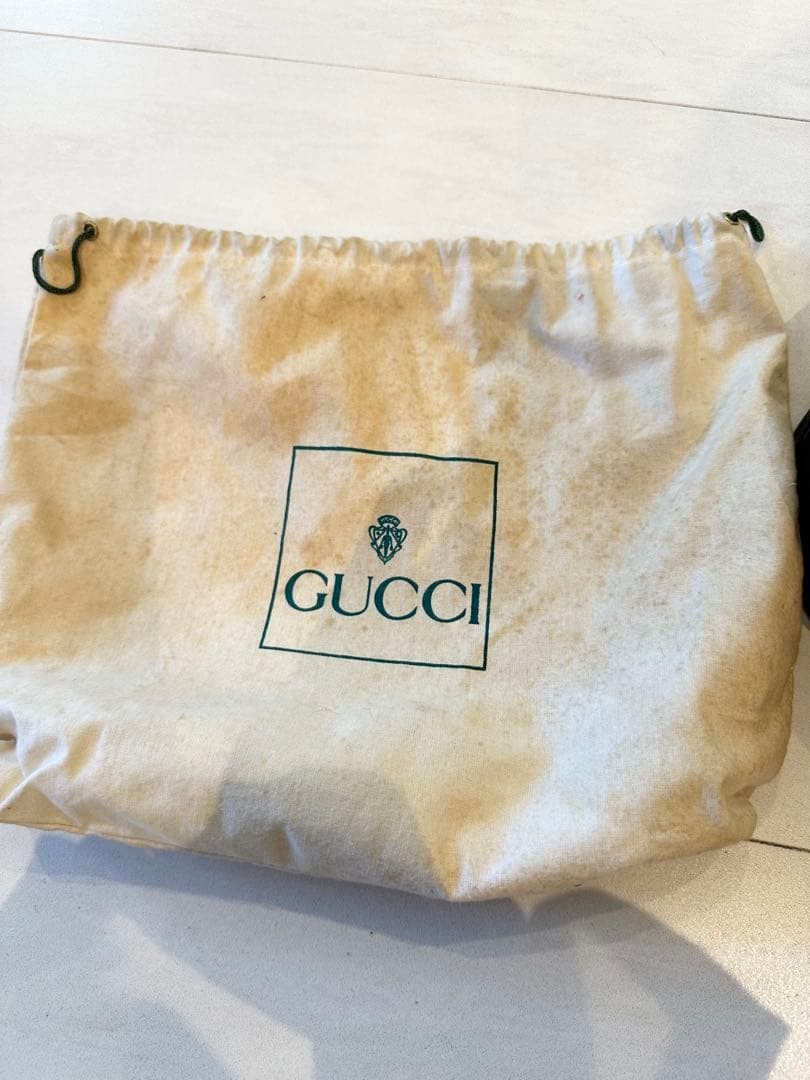 GUCCI Crossbody Shoulder Bag Leather Brown Gold Hardware Vintage Logo From Japan thumbnail 13