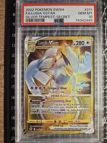 Lugia VSTAR (Secret) 211/195 Swsh12: Sword & Shield - Silver Tempest PSA 10