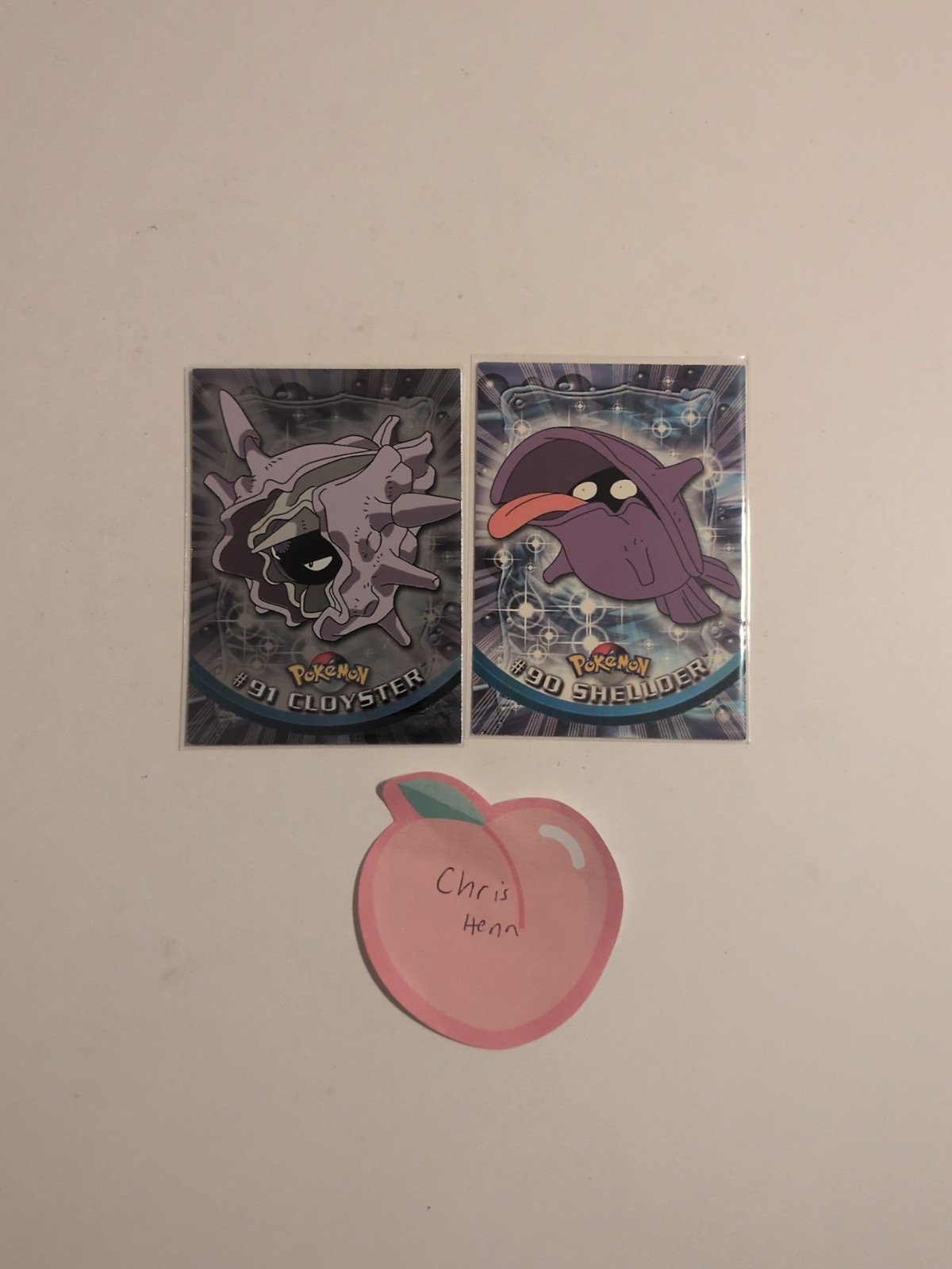 Pokemon Card - Shellder #90 + Cloyster #91 2000 Topps Chrome Series 2 Holo Foil
