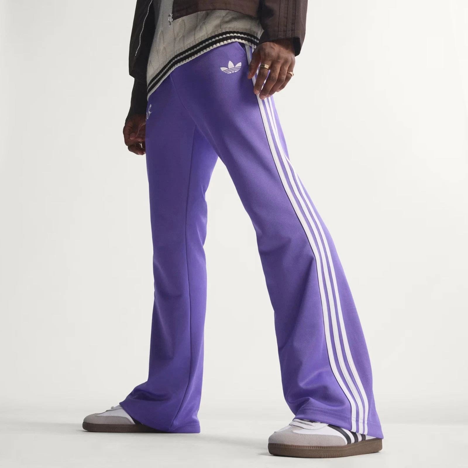adidas Football Men's Bob Marley Originals Track Pants Purple