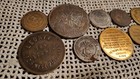 Antique & Vtg Tokens Lot Of 9 Mixed Uses Deadly Debate Leonie Bathroom Palmolive — photo 10