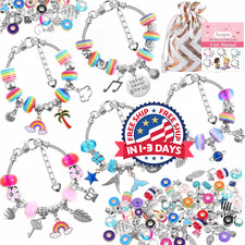 Kit 85 pulseras con dijes para hacer pulseras cuentas para ni as,adultos princip