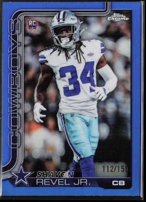 2025 Topps Chrome #301 Shavon Revel Jr. Blue Refractor #/150