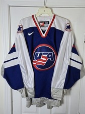Vintage Nike Authenic Team USA Hockey Jersey Men's 52 Nagano Olympics 1998 MiC