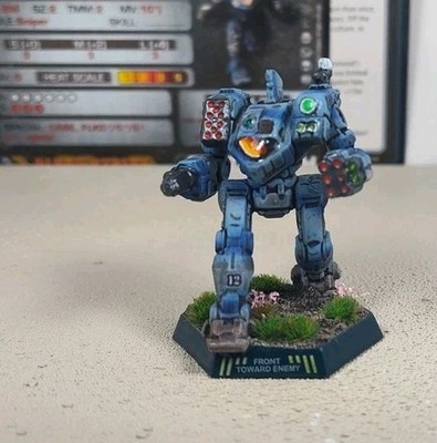 Battletech Painted Huntsman Mech With Pilot & Mech Card