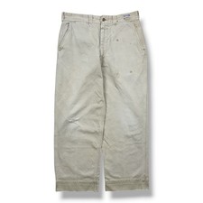 Vintage 50s Penney  s Big Mac Twill Chino Khaki Work Pants Sanforized Distressed