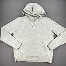 Nike Women's Beige Cream Pullover Hoodie - Classic Logo - Small - Read