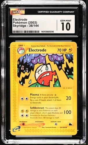 Pokemon Electrode Skyridge 36/144 CGC 10 Gem Mint