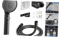RV Shower Head with Hose, High Pressure Shower Head with Handheld Matte Black