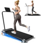 Walking Pad Treadmill with Handle Bar and Adjustable Incline, Compact Portable T