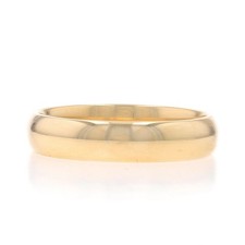 Yellow Gold Men's Wedding Band - 10k Comfort Fit Ring