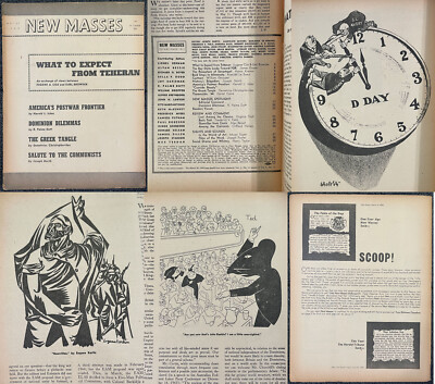 COMMUNISM New Masses May 23 1944 CPUSA Gropper Teheran FASCISM Leftist WWII wOw