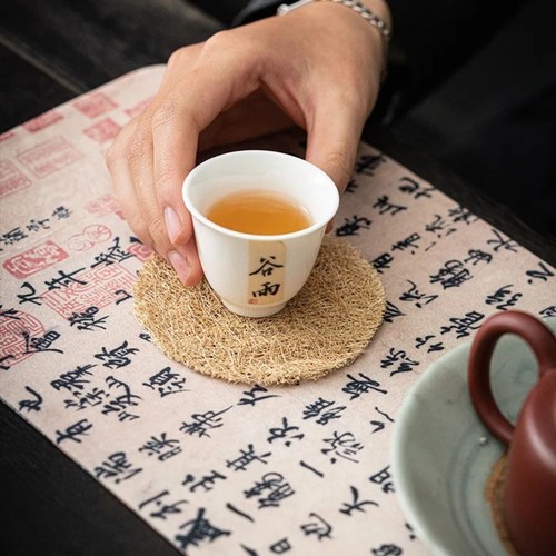 Loofah Fibre Teapot Pad Round Loofah Mat Teaware Tea Cup Mat Tea - Picture 12 of 16