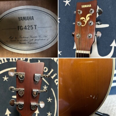 Acoustic Guitar Yamaha FG425T Tinted Natural Color Good
