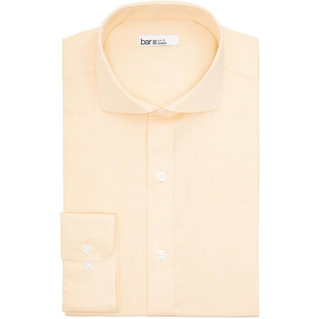 yellow slim fit dress shirt