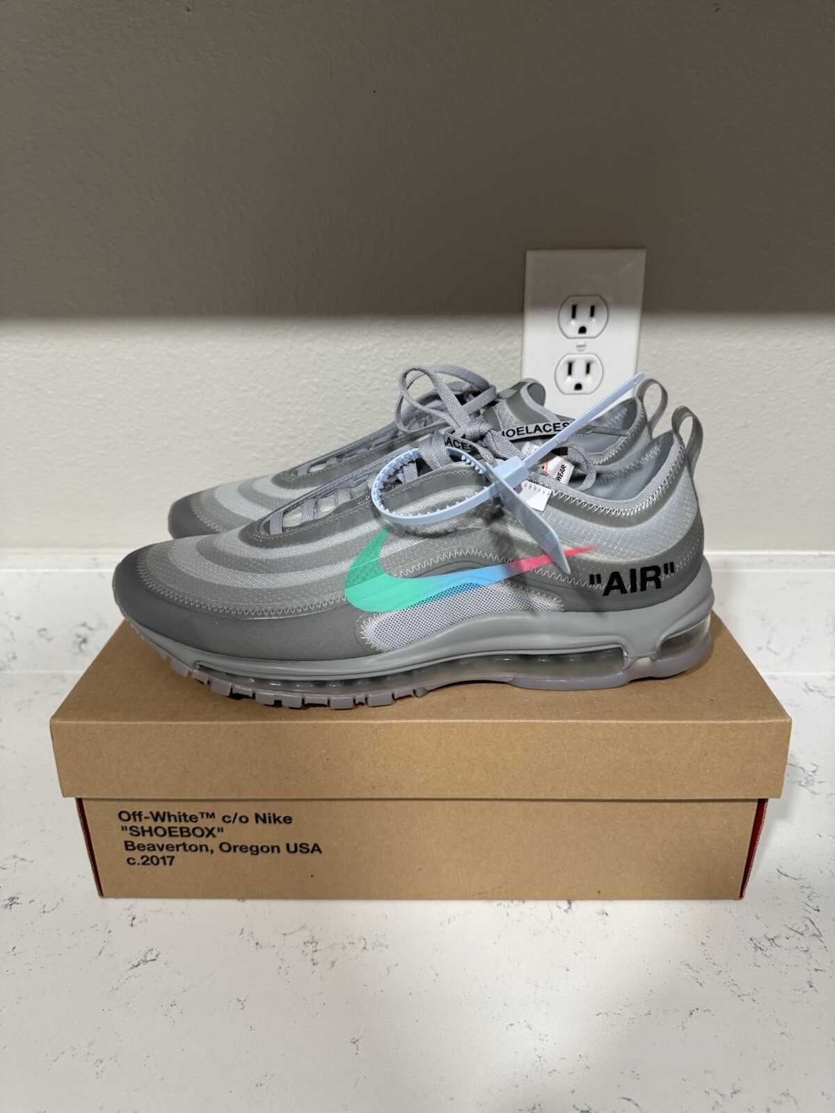 OFF WHITE X NIKE Nike The Ten: Off White x Air Max 97 Menta taglia 11 AJ4585 101