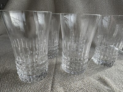 5 x Trinkglas Bleikristall geschliffen Wasserglas Mid Century Vintage handmade