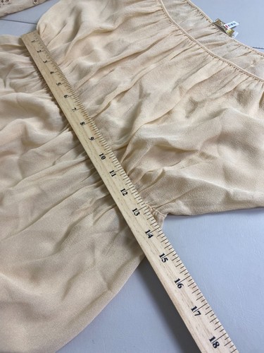 La Perla Beige Silk Dress size 2 Made in Italy Sheer Lightweight 3/4 Sleeves - Picture 8 of 19