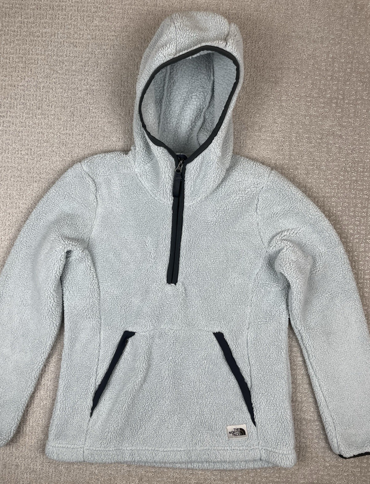 The North Face Womens Campshire Deep Pile Sherpa Half Zip Hoodie Size S