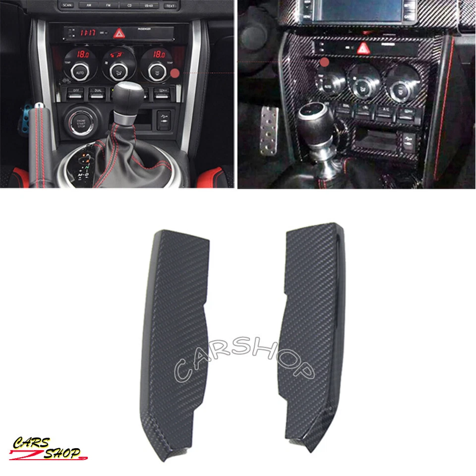 Carbon Fiber Console Side Panel Cover Trim For Toyota GT 86 Subaru BRZ - Image 2 of 4