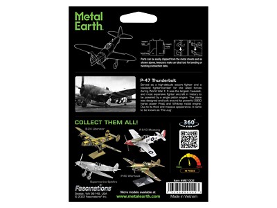 REPUBLIC P-47 THUNDERBOLT AIRCRAFT USAAF STEEL MODEL KIT BY METAL