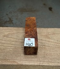 1 x Golden Amboyna Knife Blank / Exotic Wood / Knife Scales / 150 x 40 x 40 mm