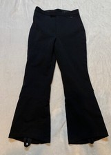 ROFFE VTG Glacier OTB Ski Snow Pants Black Made in USA Women's SZ 10 w/Stirrups