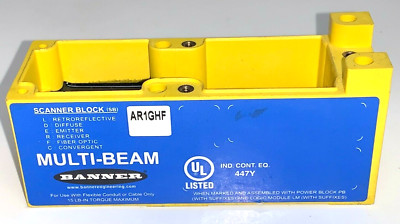 BANNER MULTI-BEAM SCANNER BLOCK AR1GHF 15 LB/IN TORQUE 3/4'' THREAD PORT 4 POLE