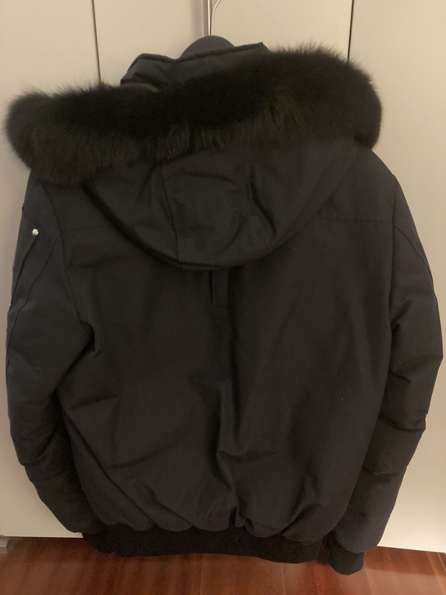 Moose Knuckles Balistic Down Bomber Jacket Men’s Medium Navy