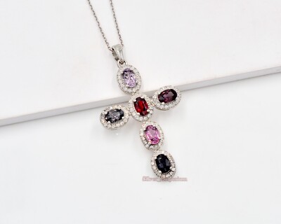 Spinel August 17 Birthstone 6x4 MM Natural Multi Spinel 925