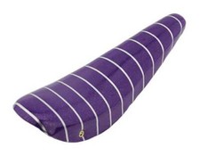 17"LONG VINYL BANANA LOWRIDER SEAT IN SPARKLE/PURPLEW/SILVER STRIPE FOR 20" BIKE